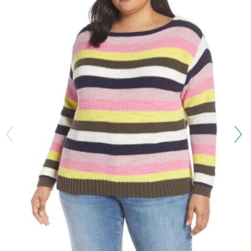 NWT Caslon Women's rib sweater plus size 1X